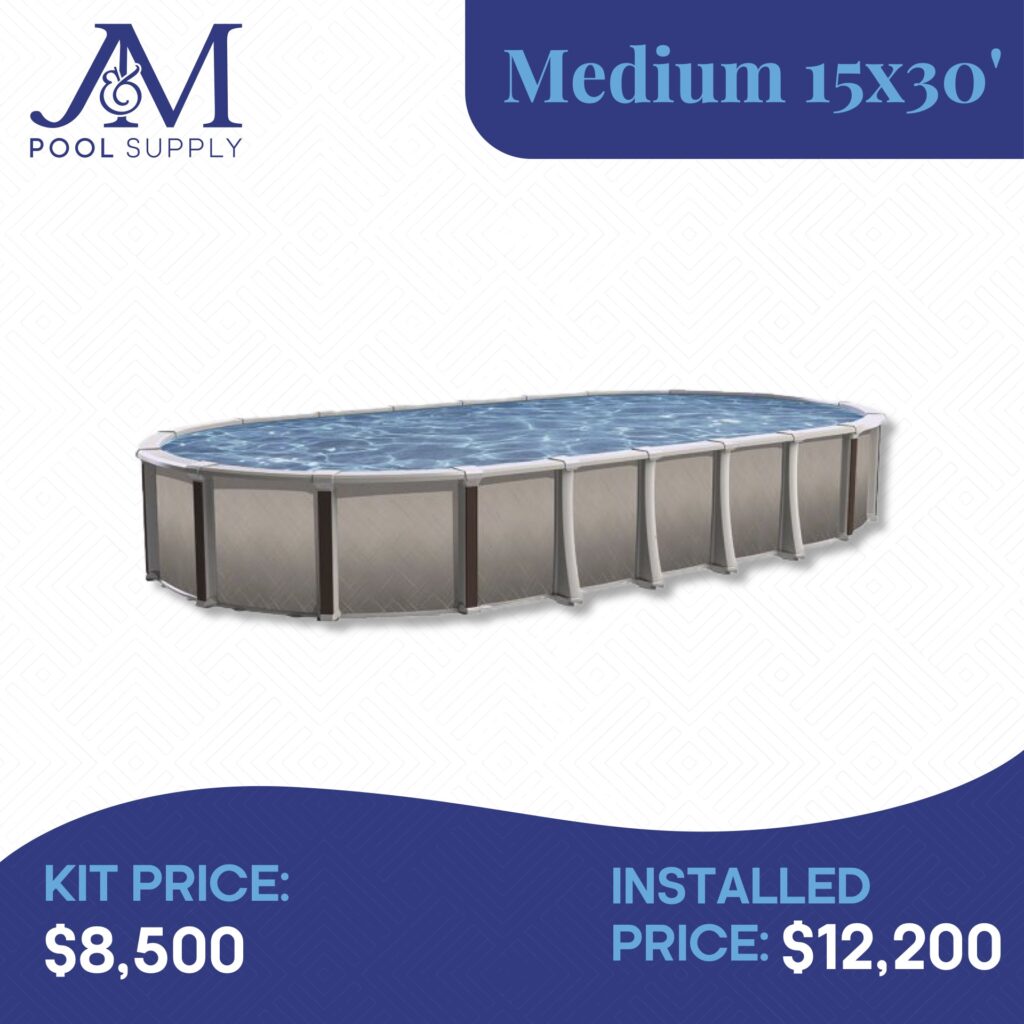 J&M Pool Supply – Newcastle Steel Kits – Medium 15 x 30